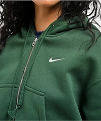 Nike Sportswear Phoenix Fir Green Crop Zip Hoodie