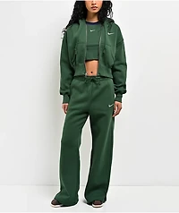 Nike Sportswear Phoenix Fir Green Crop Zip Hoodie