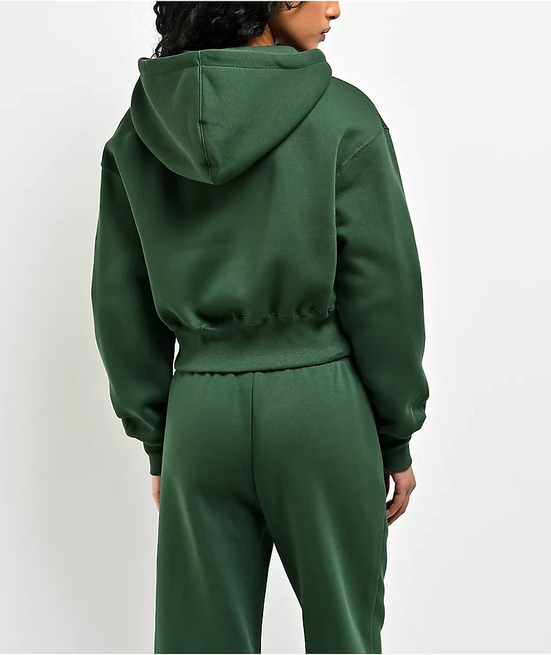 Nike Sportswear Phoenix Fir Green Crop Zip Hoodie