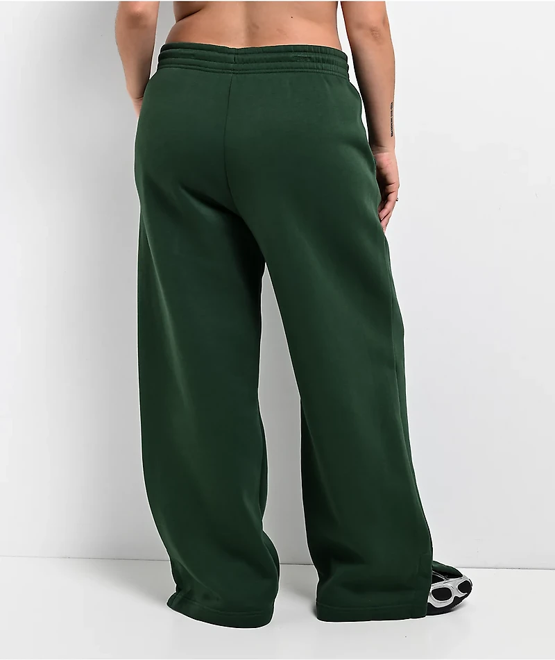 Nike Sportswear Phoenix Fir Green High Rise Wide Leg Sweatpants