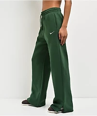 Nike Sportswear Phoenix Fir Green High Rise Wide Leg Sweatpants