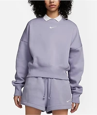 Nike Sportswear Phoenix Fleece Lavender Crewneck Sweatshirt