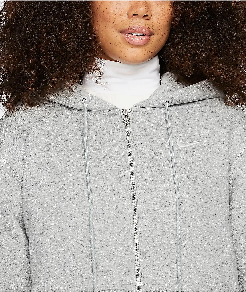 Nike Sportswear Phoenix Fleece Long Grey Zip Hoodie