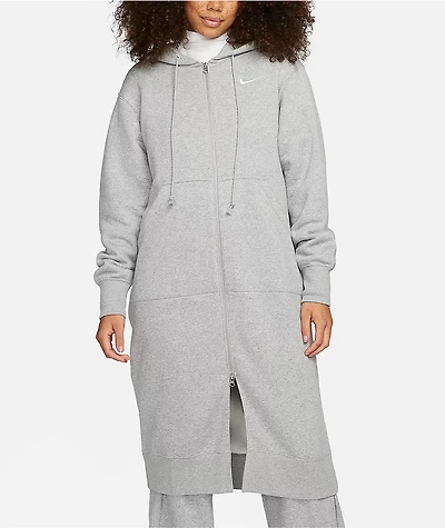 Nike Sportswear Phoenix Fleece Long Grey Zip Hoodie