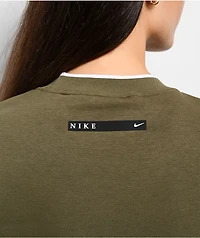 Nike Sportswear Phoenix Fleece Olive Green Crewneck Sweatshirt