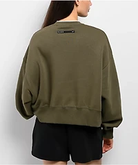 Nike Sportswear Phoenix Fleece Olive Green Crewneck Sweatshirt