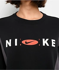 Nike Sportswear Phoenix Fleece Remix  Black & Grey Oversized Crewneck Sweatshirt