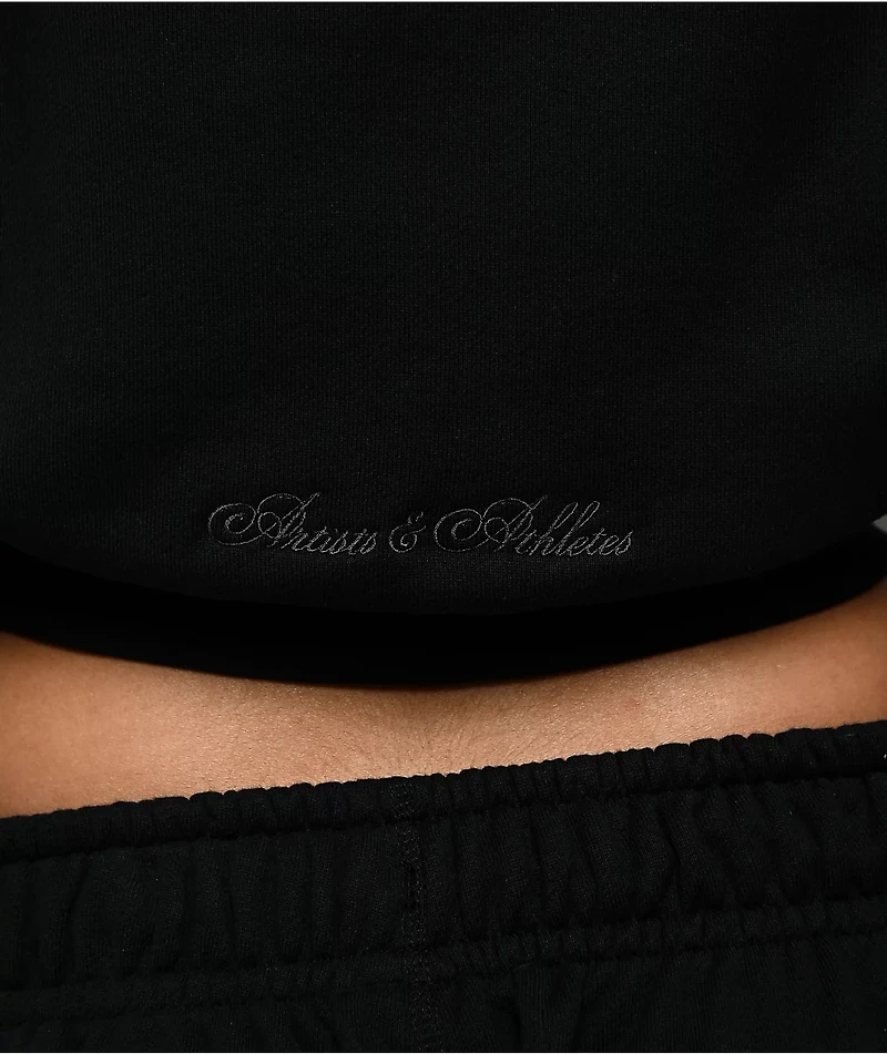 Nike Sportswear Street Black Zip Crop Hoodie