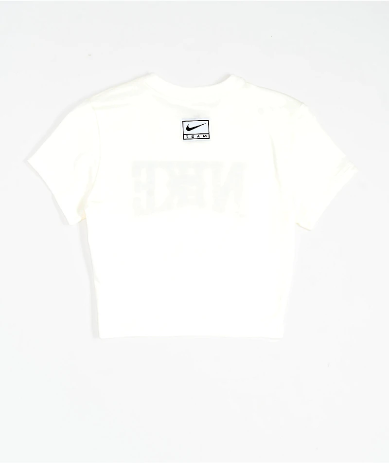 Nike Sportswear Street Logo White Slim Crop T-Shirt