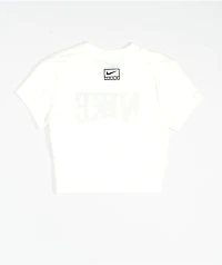 Nike Sportswear Street Logo White Slim Crop T-Shirt