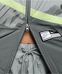 Nike Sportswear Street Woven Grey & Light Green Zip Track Jacket