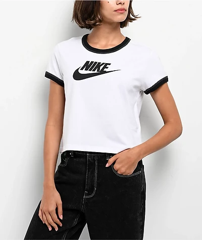 Nike Sportswear Vintage Black & White Ringer T-Shirt