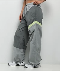 Nike Sportswear Woven Grey & Green Track Pants