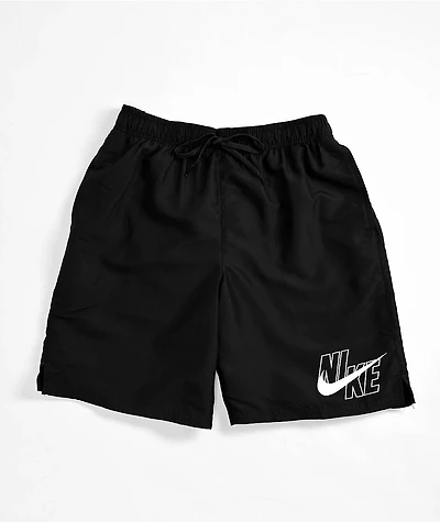 Nike Swim Logo 9" Black Board Shorts
