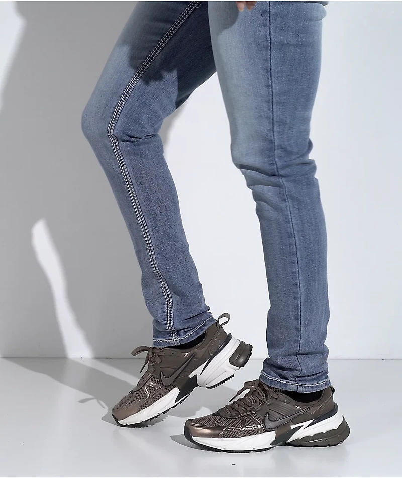 Nike V2K Run Mink Brown & Ironstone Shoes