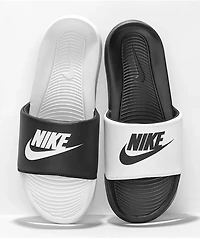 Nike Victori One Mismatch Black & White Slide Sandals