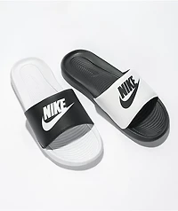 Nike Victori One Mismatch Black & White Slide Sandals