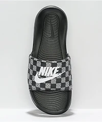 Nike Victori One Printed Black & White Checkered Slide Sandals
