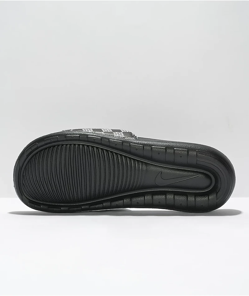 Nike Victori One Printed Black & White Checkered Slide Sandals
