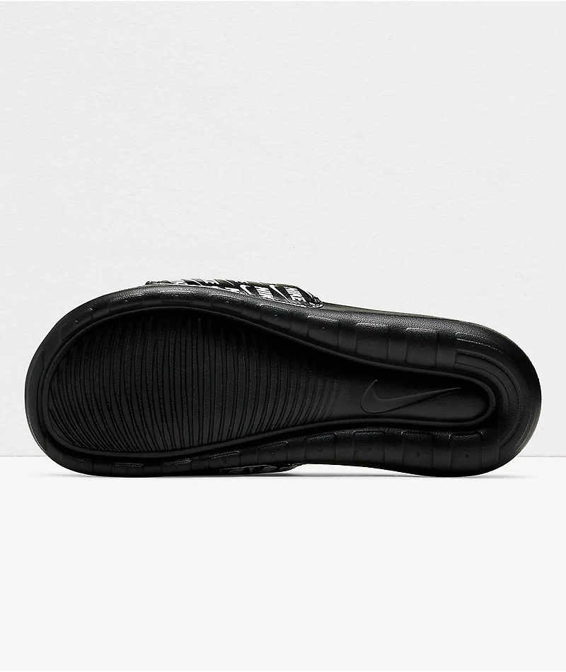 Nike Victori One Printed Black & White Slide Sandals