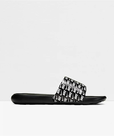 Nike Victori One Printed Black & White Slide Sandals