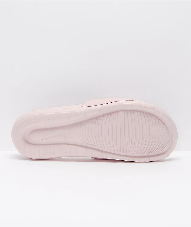 Nike Victori One Rose & Silver Slide Sandals