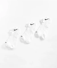 Nike White 3-Pack Ankle Socks