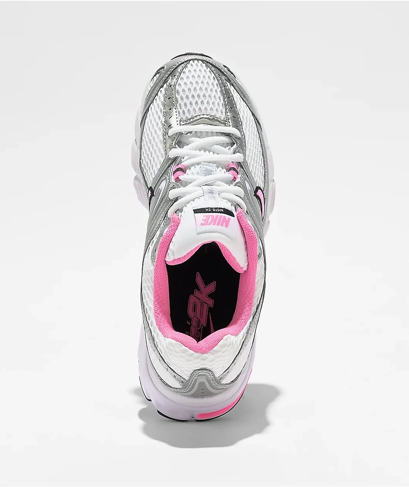 Nike Women's Air Max Moto 2K White, Metallic Silver & Pink Shoes