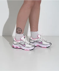 Nike Women's Air Max Moto 2K White, Metallic Silver & Pink Shoes