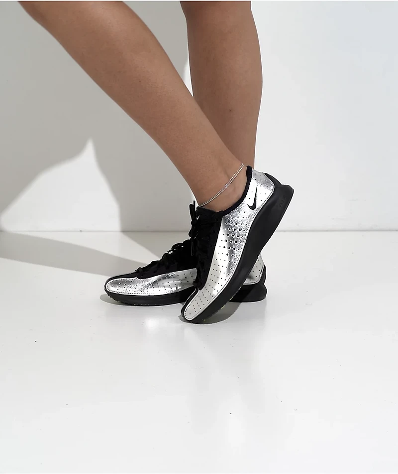 Nike Women's Air Superfly Metallic Silver & Black Shoes