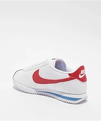 Nike Women's Cortez White, Varsity Red, & Blue Shoes