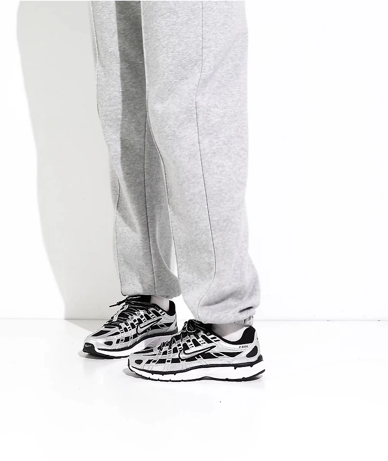 Nike Women's P-6000 Metallic Silver & Black Shoes