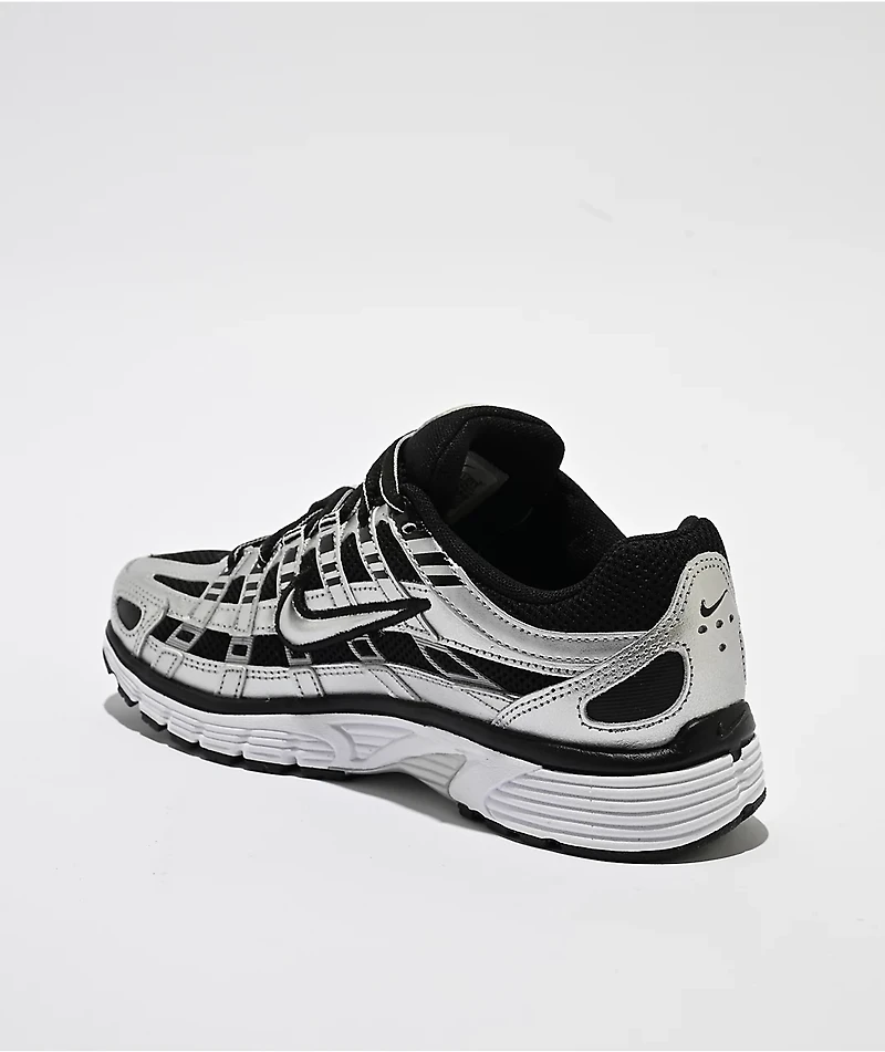 Nike Women's P-6000 Metallic Silver & Black Shoes