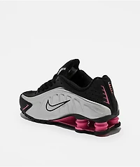 Nike Women's Shox R4 Metallic Silver & Black Shoes
