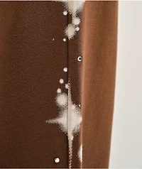Ninth Hall Airbrush Afterlife Brown Wide Leg Sweatpants