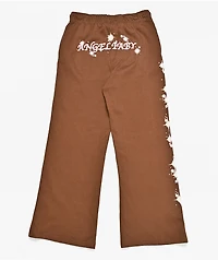 Ninth Hall Airbrush Afterlife Brown Wide Leg Sweatpants