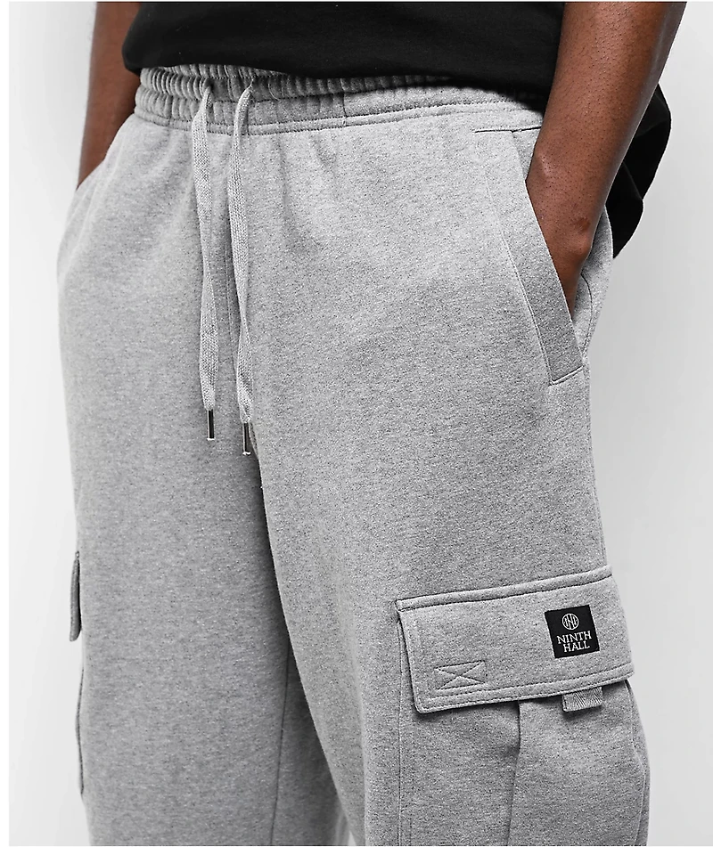 Ninth Hall Airbrushed Dragon Grey Baggy Cargo Sweatpants
