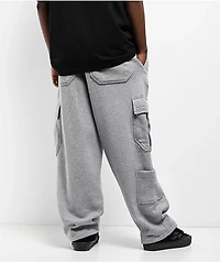 Ninth Hall Airbrushed Dragon Grey Baggy Cargo Sweatpants