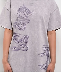 Ninth Hall Airbrushed Dragon Grey T-Shirt