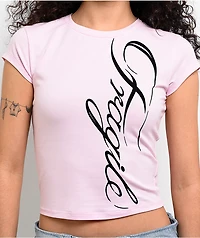 Ninth Hall Alina Pink Crop T-Shirt