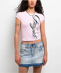 Ninth Hall Alina Pink Crop T-Shirt