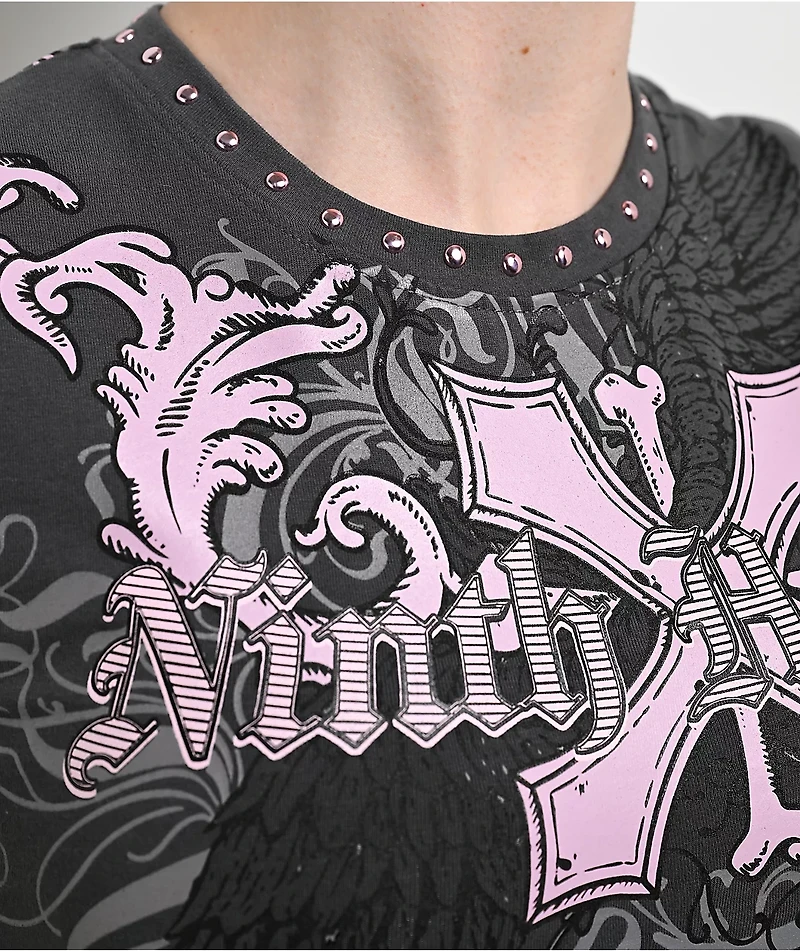 Ninth Hall Alina Volcanic Ash Crop T-Shirt