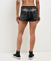 Ninth Hall Alyssia Black Wash Cutoff Denim Shorts