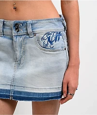 Ninth Hall Alyssia Monsoon2 Wash Cutoff Mini Skirt