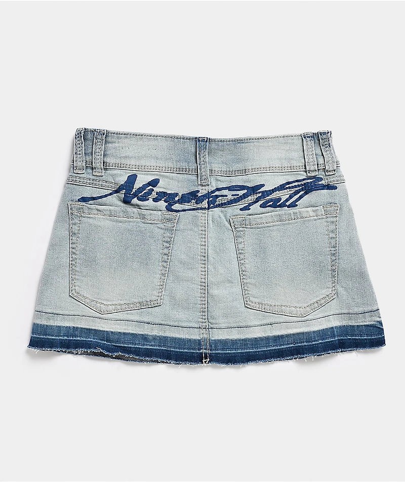 Ninth Hall Alyssia Monsoon2 Wash Cutoff Mini Skirt
