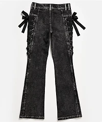 Ninth Hall Alyssia Rawr Black Wash Bootcut Jeans