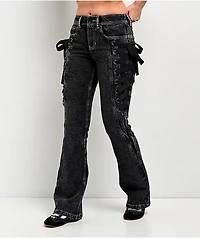 Ninth Hall Alyssia Rawr Black Wash Bootcut Jeans