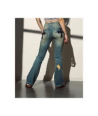 Ninth Hall Alyssia Sequins Drizzle Bootcut Jeans