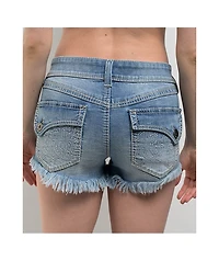 Ninth Hall Alyssia Shortie Sapphire Denim Shorts