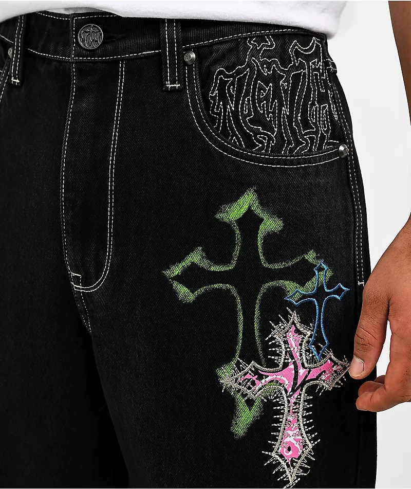 Ninth Hall Ambush Criss Cross Black Jeans